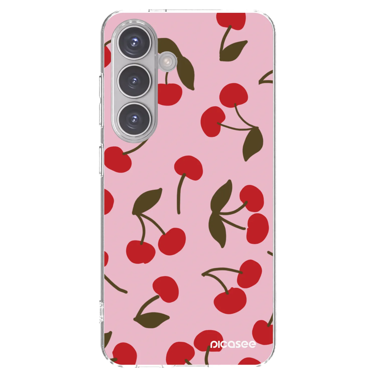 Picasee silikonový průhledný obal pro Samsung Galaxy S24 S921B 5G - Cherry