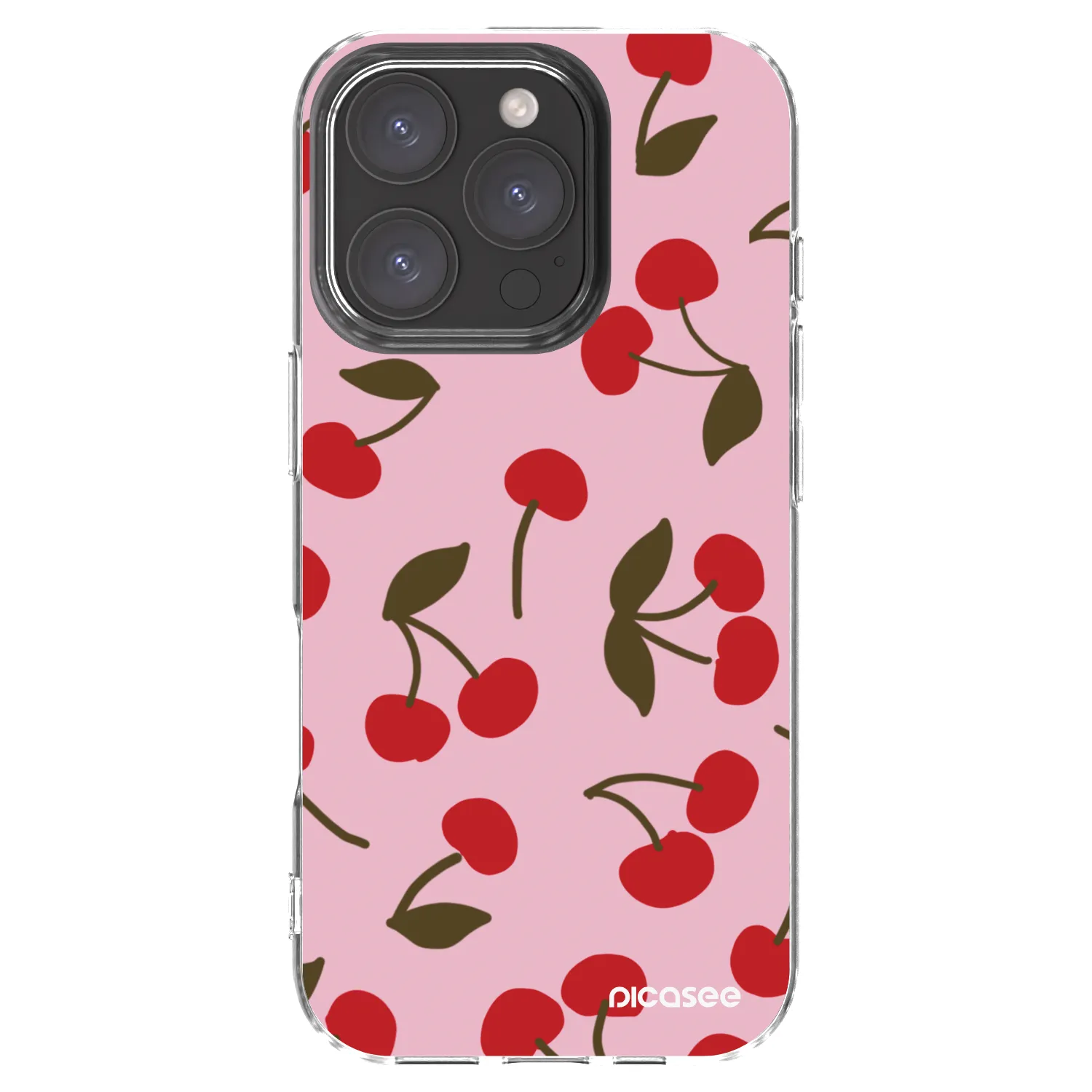 Picasee silikonový průhledný obal pro Apple iPhone 16 Pro - Cherry
