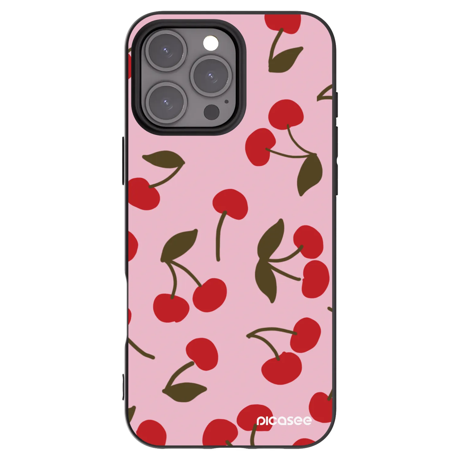 Picasee silikonový černý obal pro Apple iPhone 16 Pro Max - Cherry