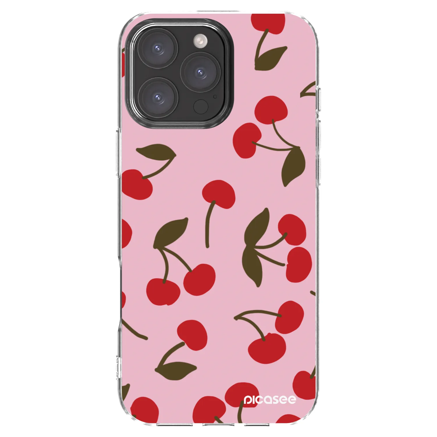 Picasee silikonový průhledný obal pro Apple iPhone 16 Pro Max - Cherry