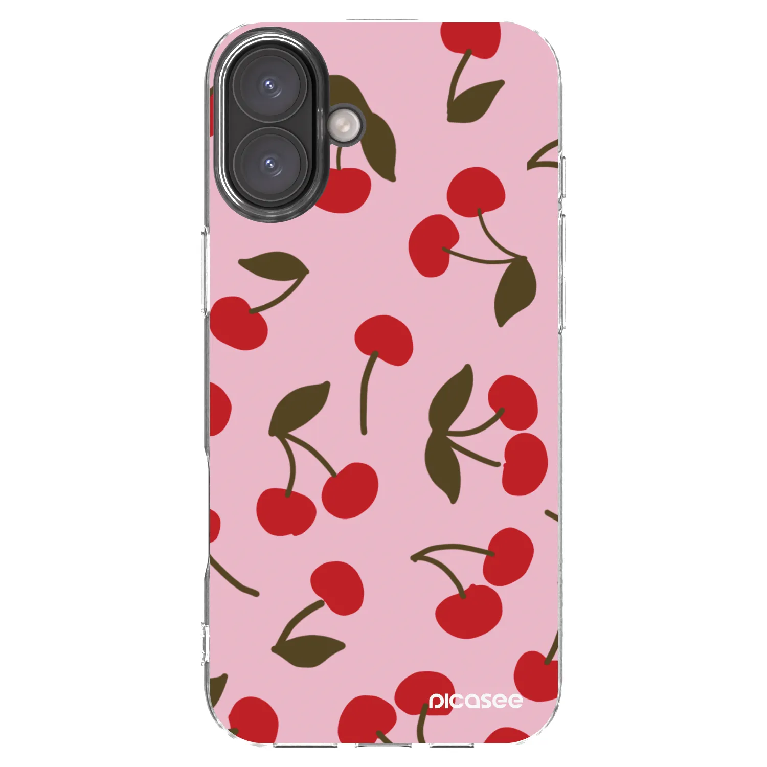 Picasee silikonový průhledný obal pro Apple iPhone 16 Plus - Cherry