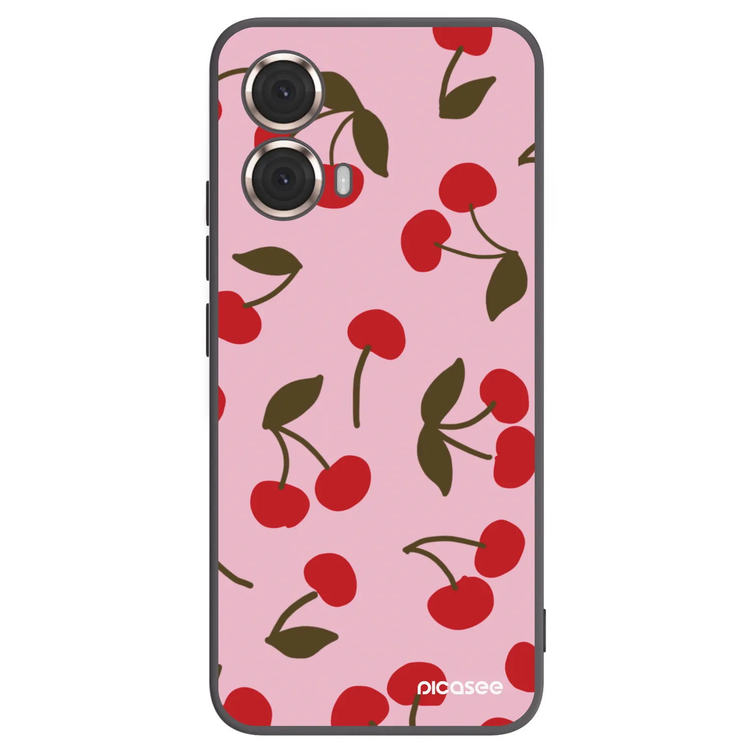Picasee silikonový černý obal pro Motorola Moto G85 - Cherry