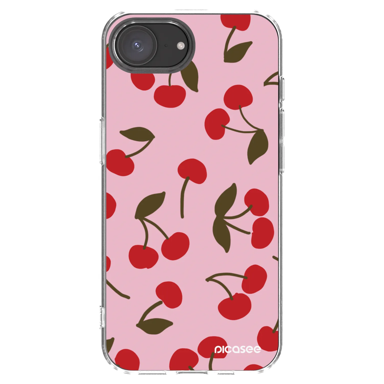 Picasee silikonový průhledný obal pro Apple iPhone 16e - Cherry