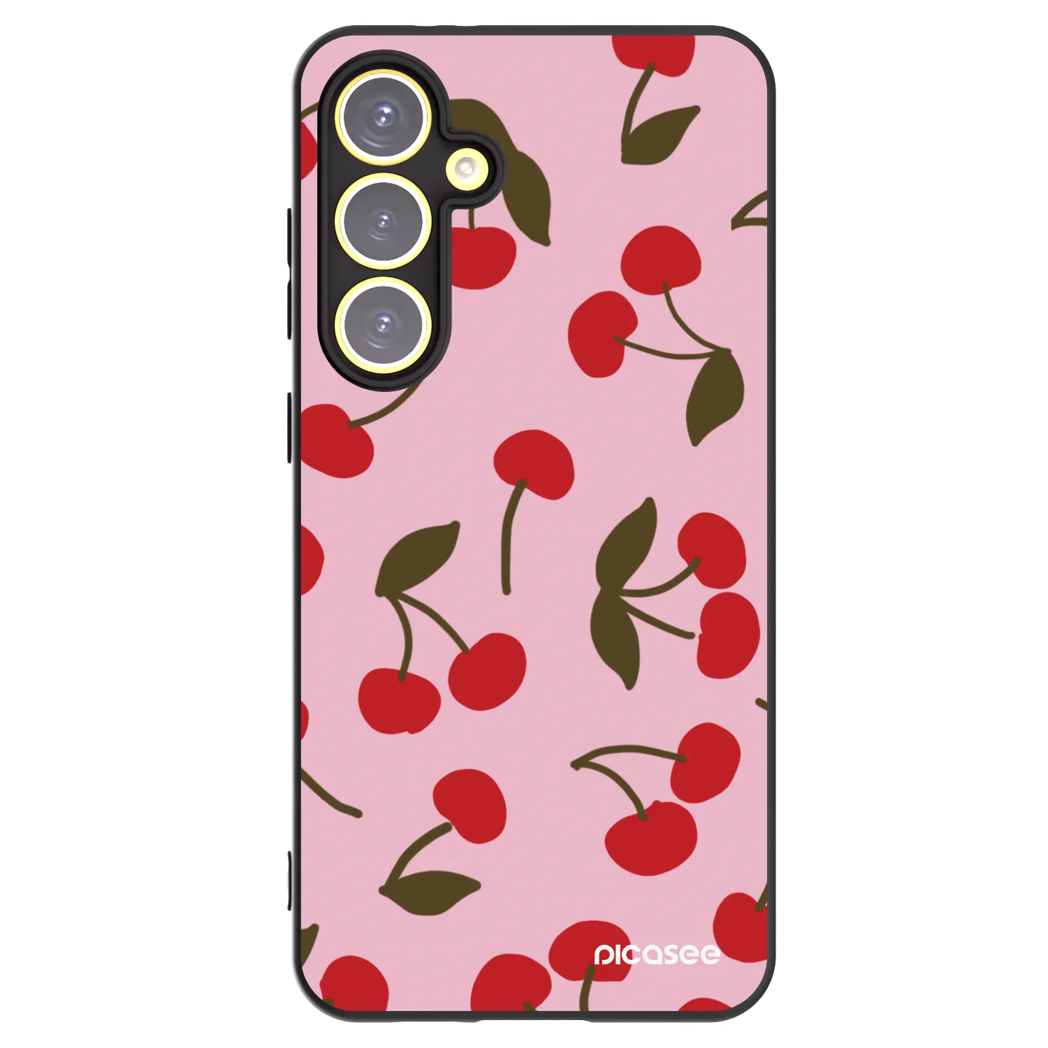 Picasee silikonový černý obal pro Samsung Galaxy S24 FE S721B - Cherry