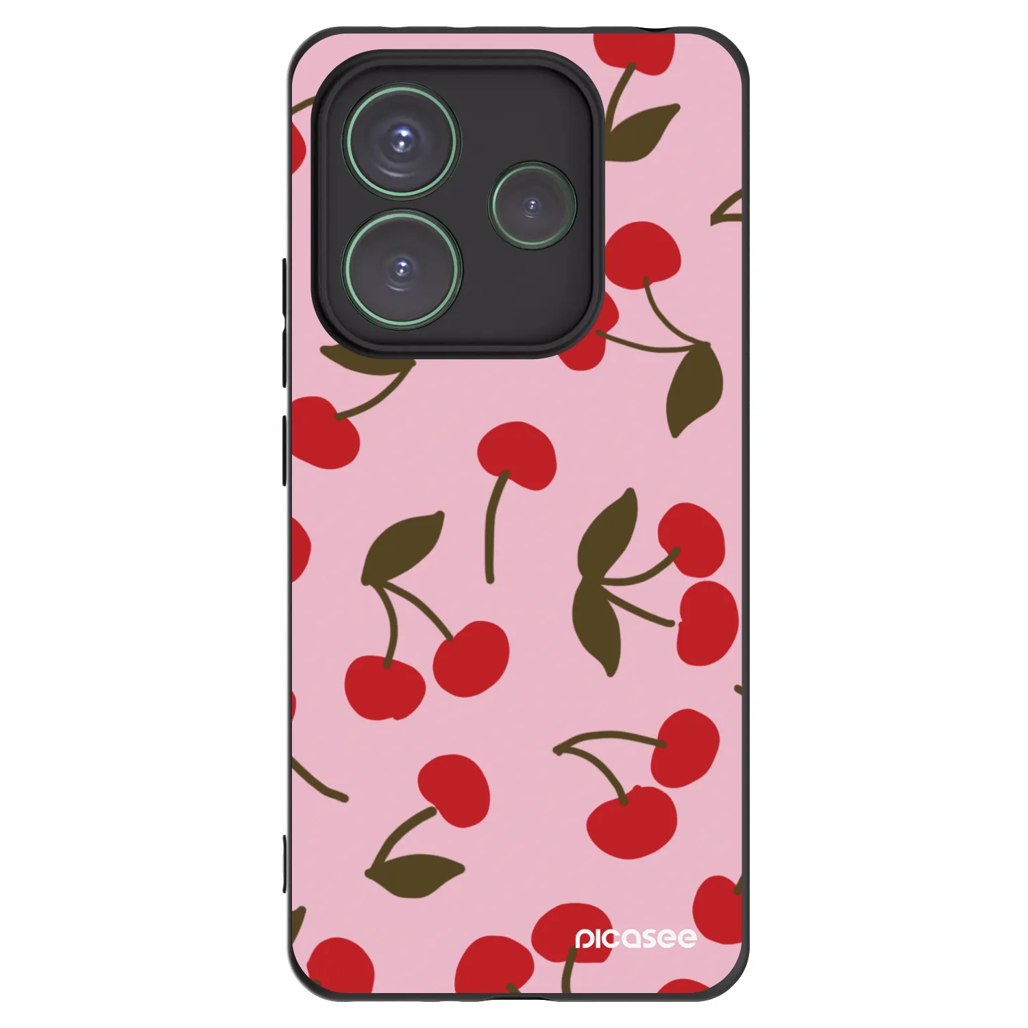 Picasee silikonový černý obal pro Xiaomi Redmi Note 14 5G - Cherry