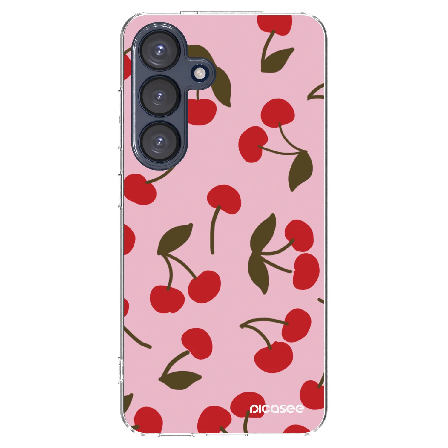 Picasee silikonový průhledný obal pro Samsung Galaxy S25 5G - Cherry