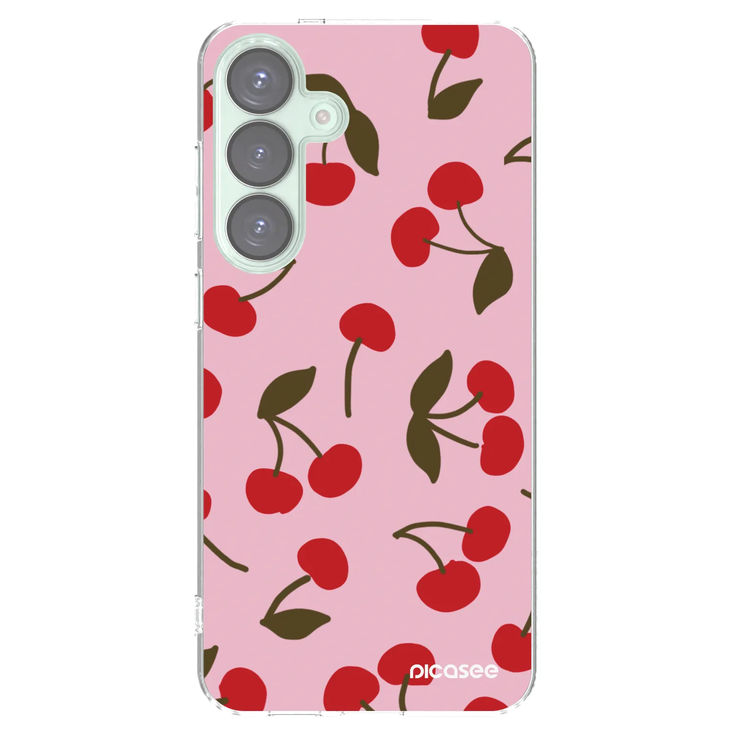 Picasee silikonový průhledný obal pro Samsung Galaxy S25+ 5G - Cherry
