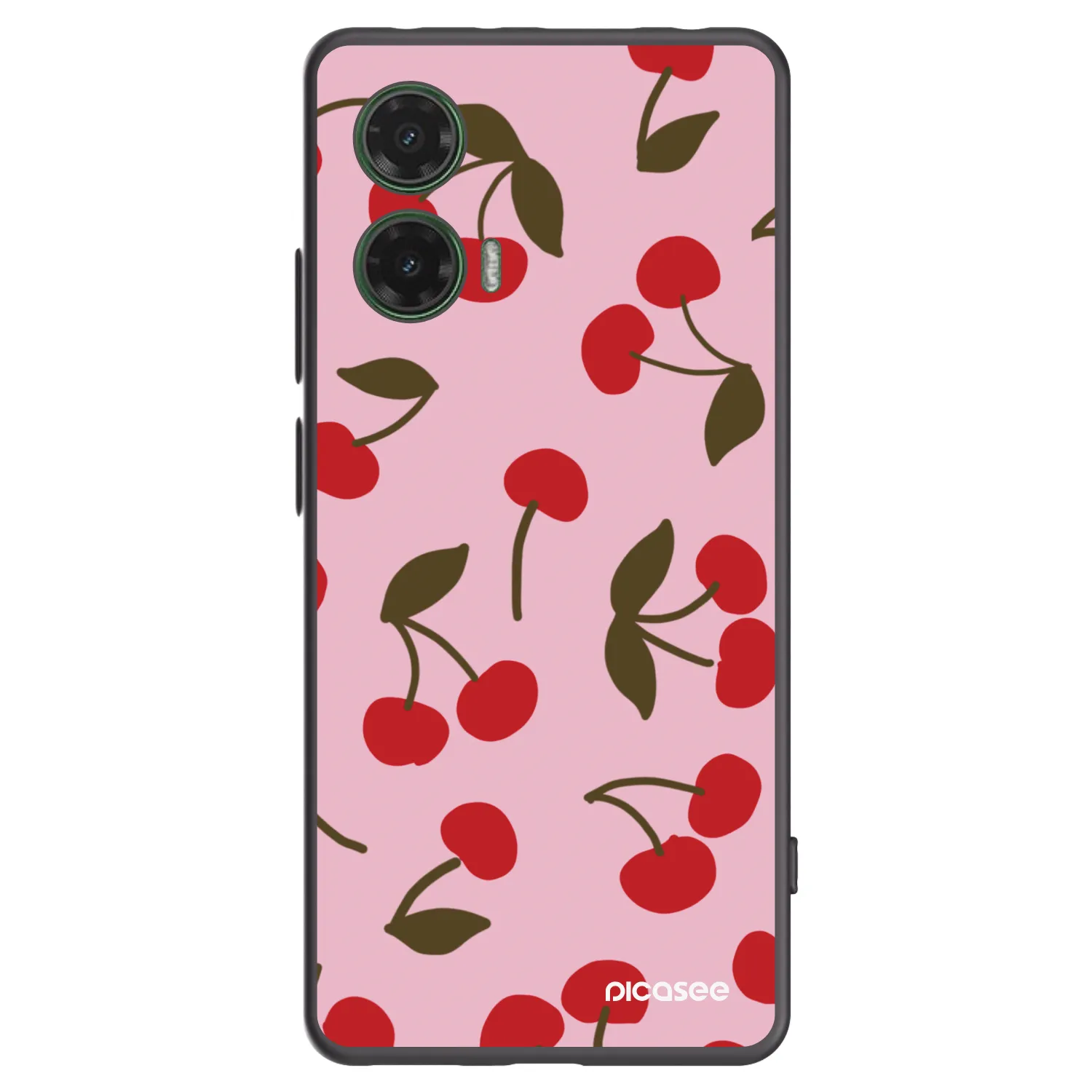 Picasee silikonový černý obal pro Motorola Moto G35 5G - Cherry