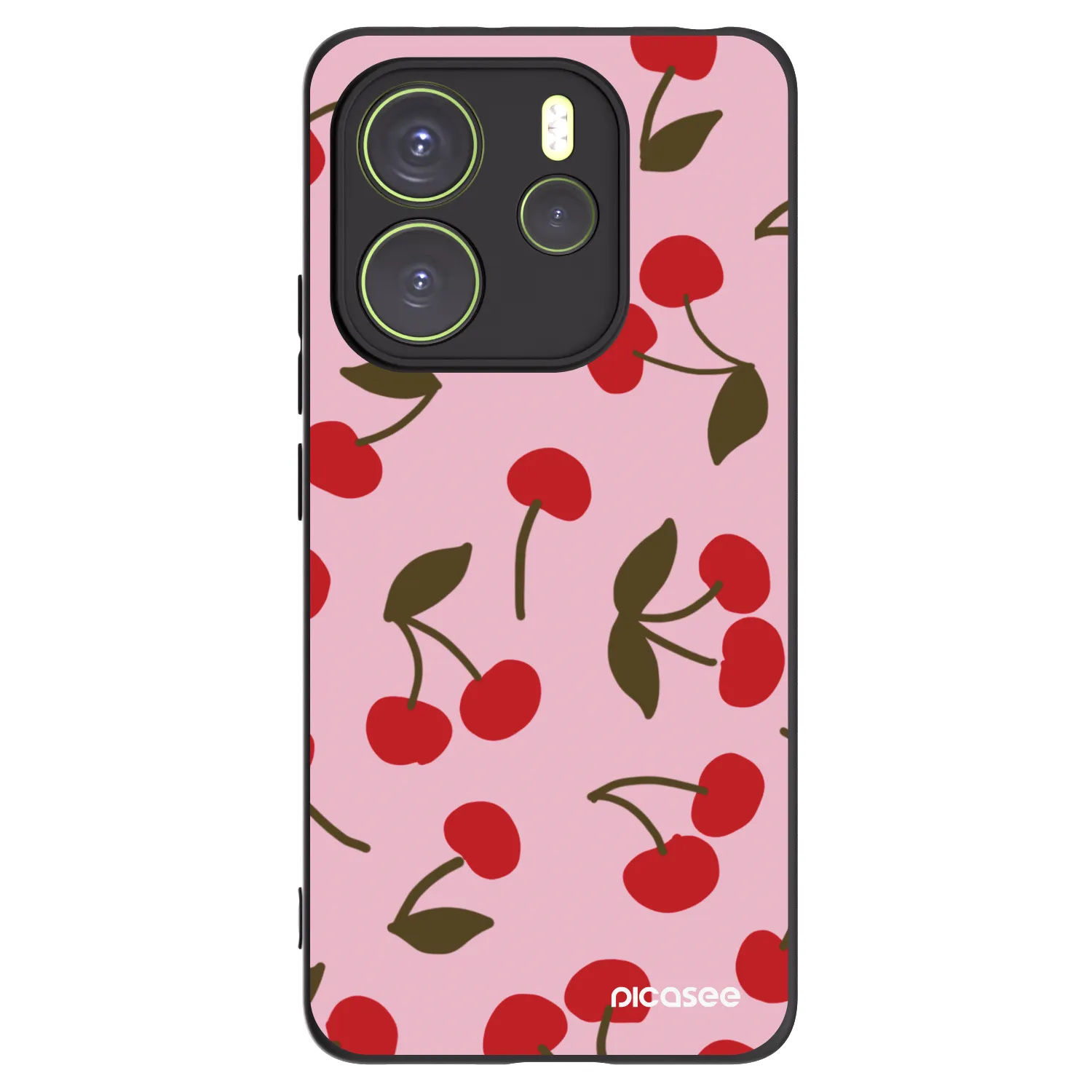 Picasee silikonový černý obal pro Xiaomi Redmi Note 14 4G - Cherry