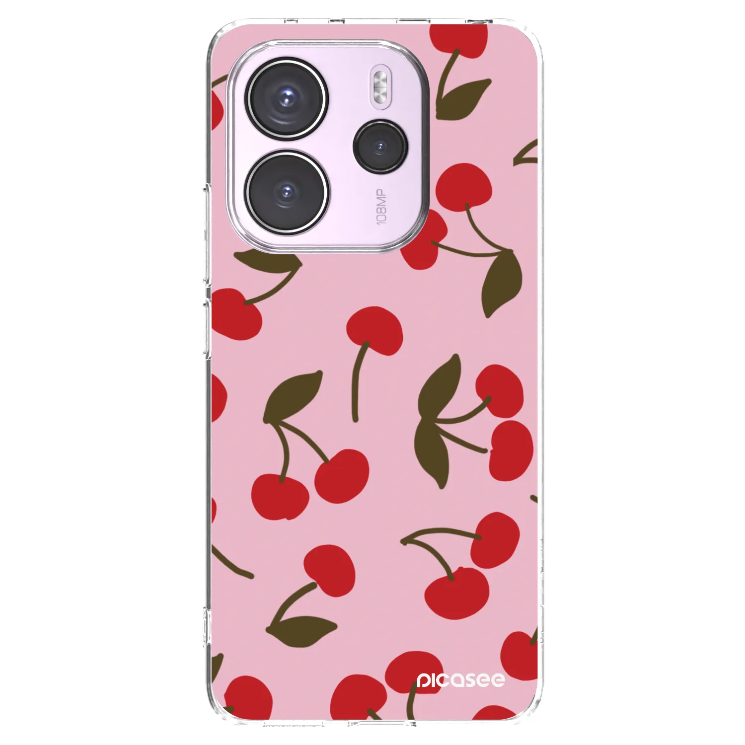 Picasee silikonový průhledný obal pro Xiaomi Redmi Note 14 4G - Cherry