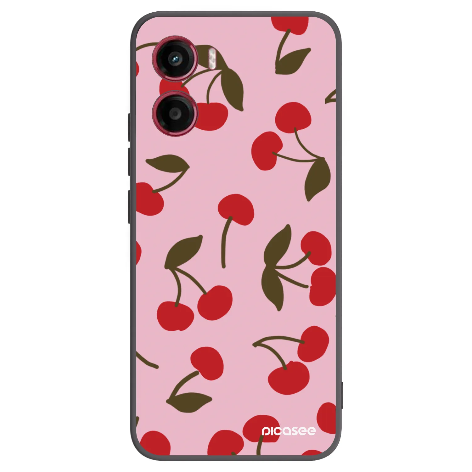 Picasee silikonový černý obal pro Motorola Moto G05 - Cherry