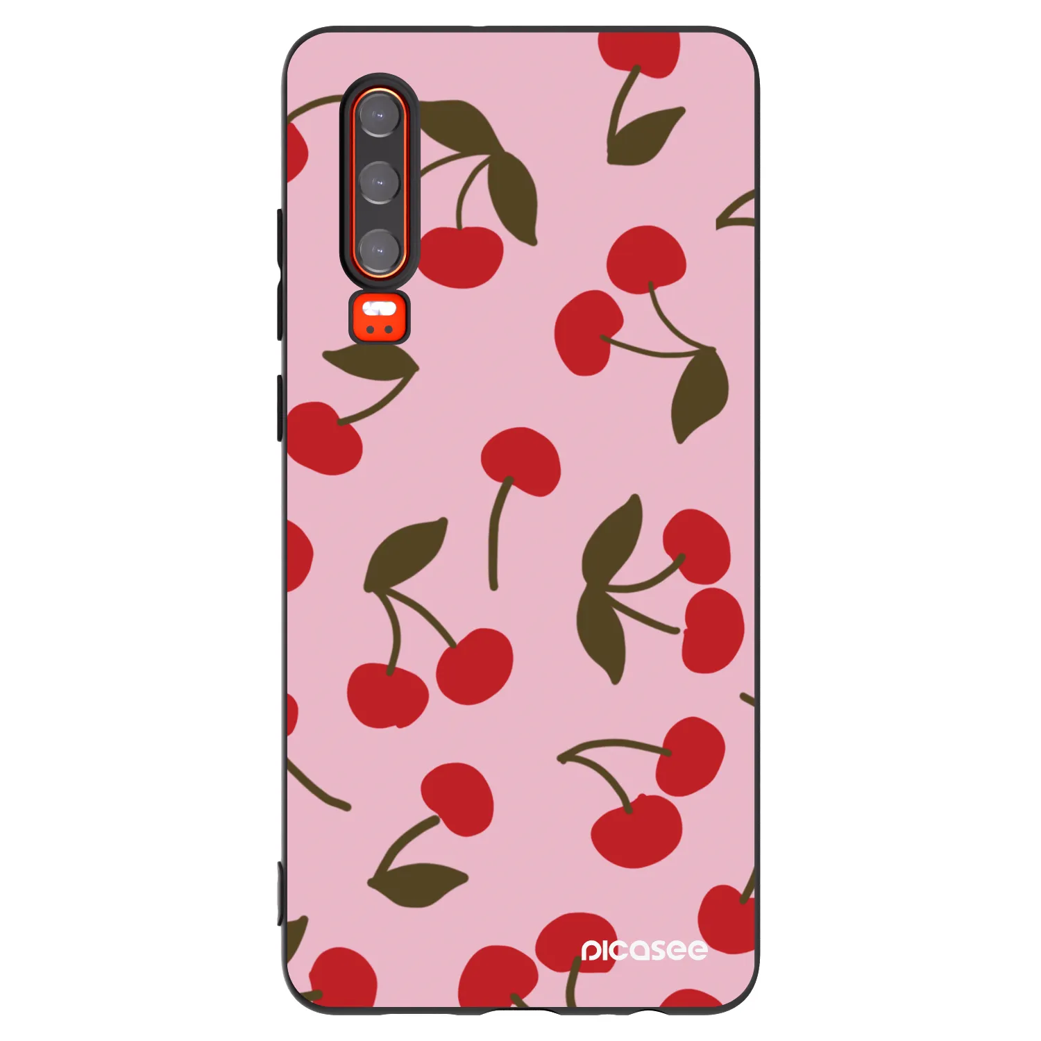Picasee silikonový černý obal pro Huawei P30 - Cherry