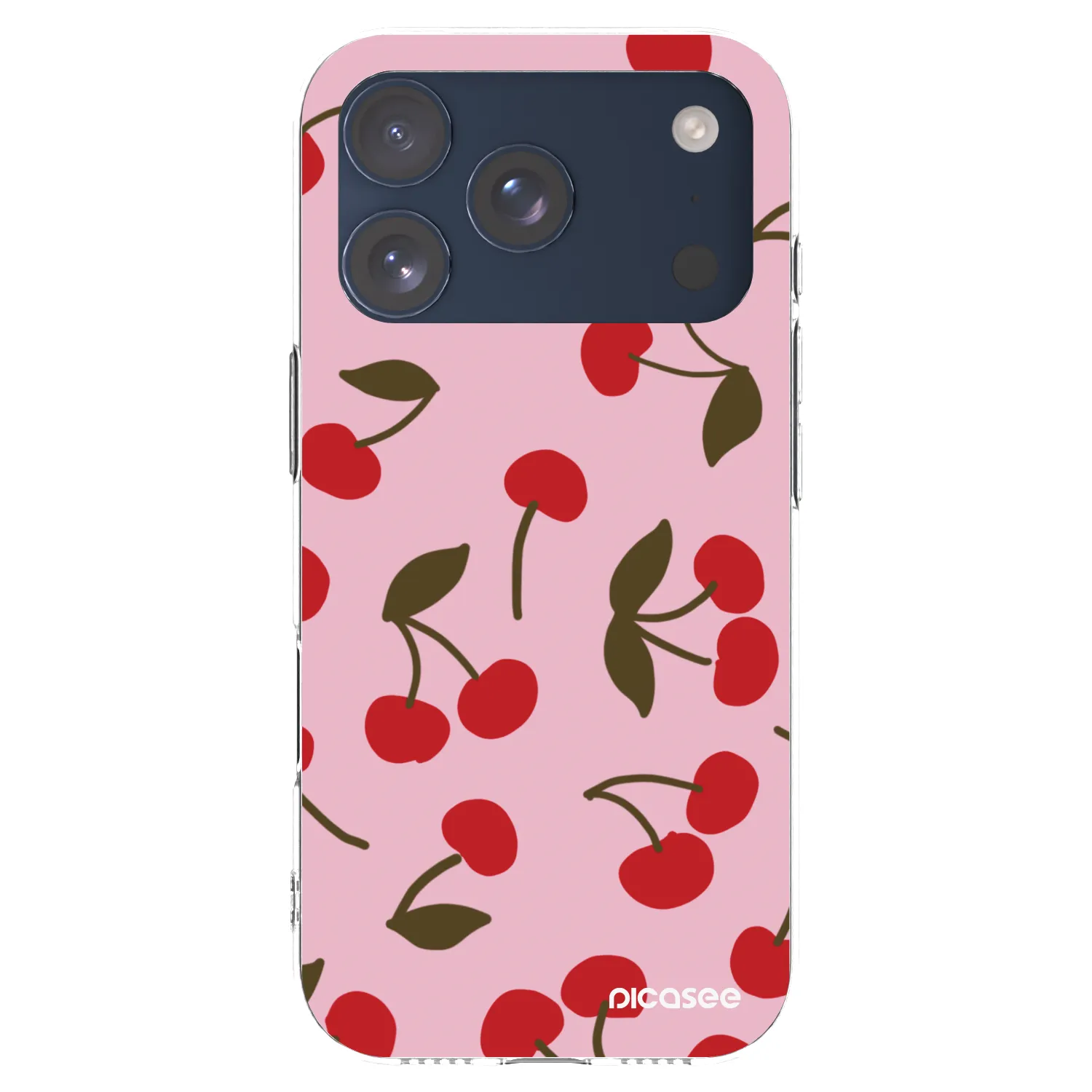 Picasee silikonový průhledný obal pro Apple iPhone 17 Pro - Cherry