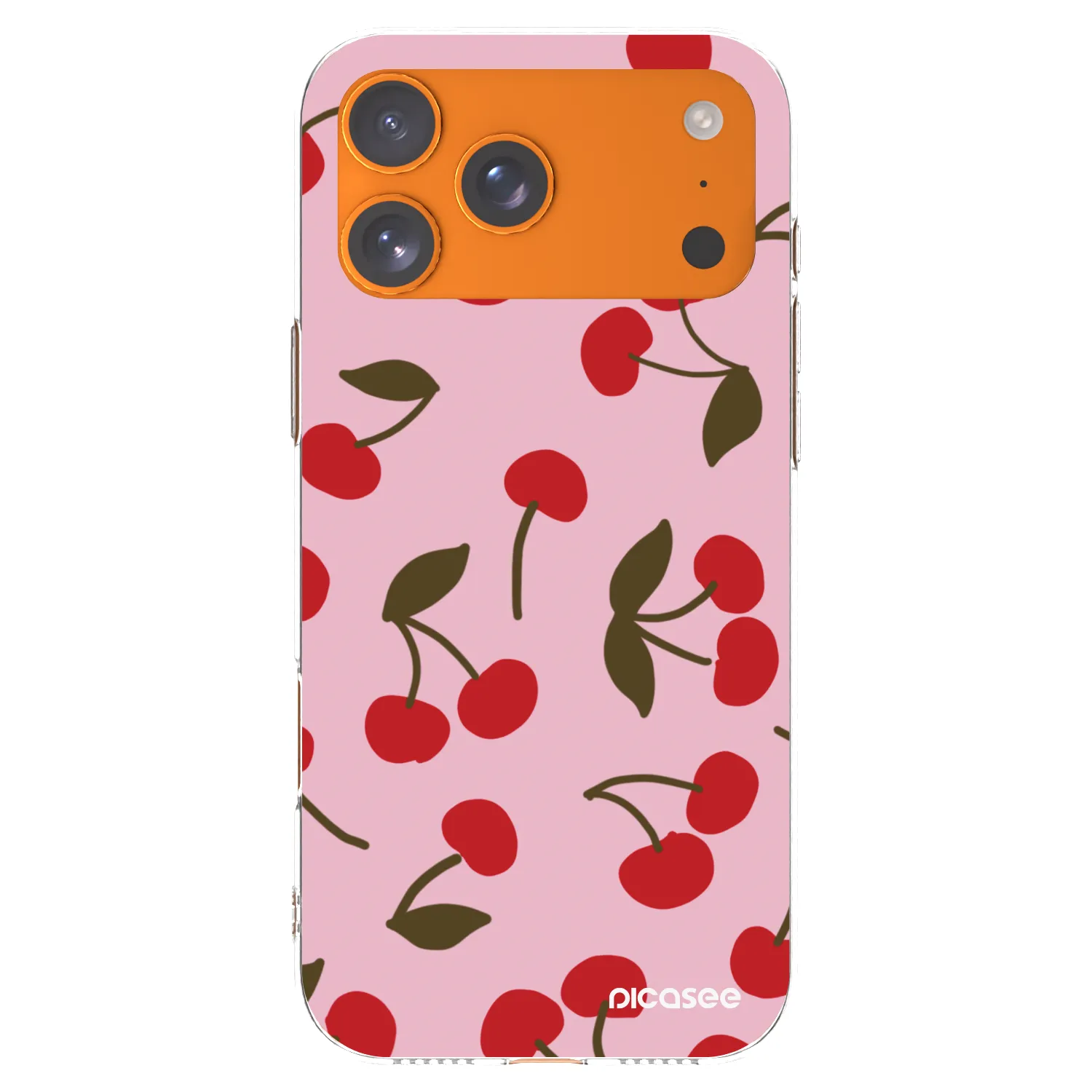 Picasee silikonový průhledný obal pro Apple iPhone 17 Pro Max - Cherry
