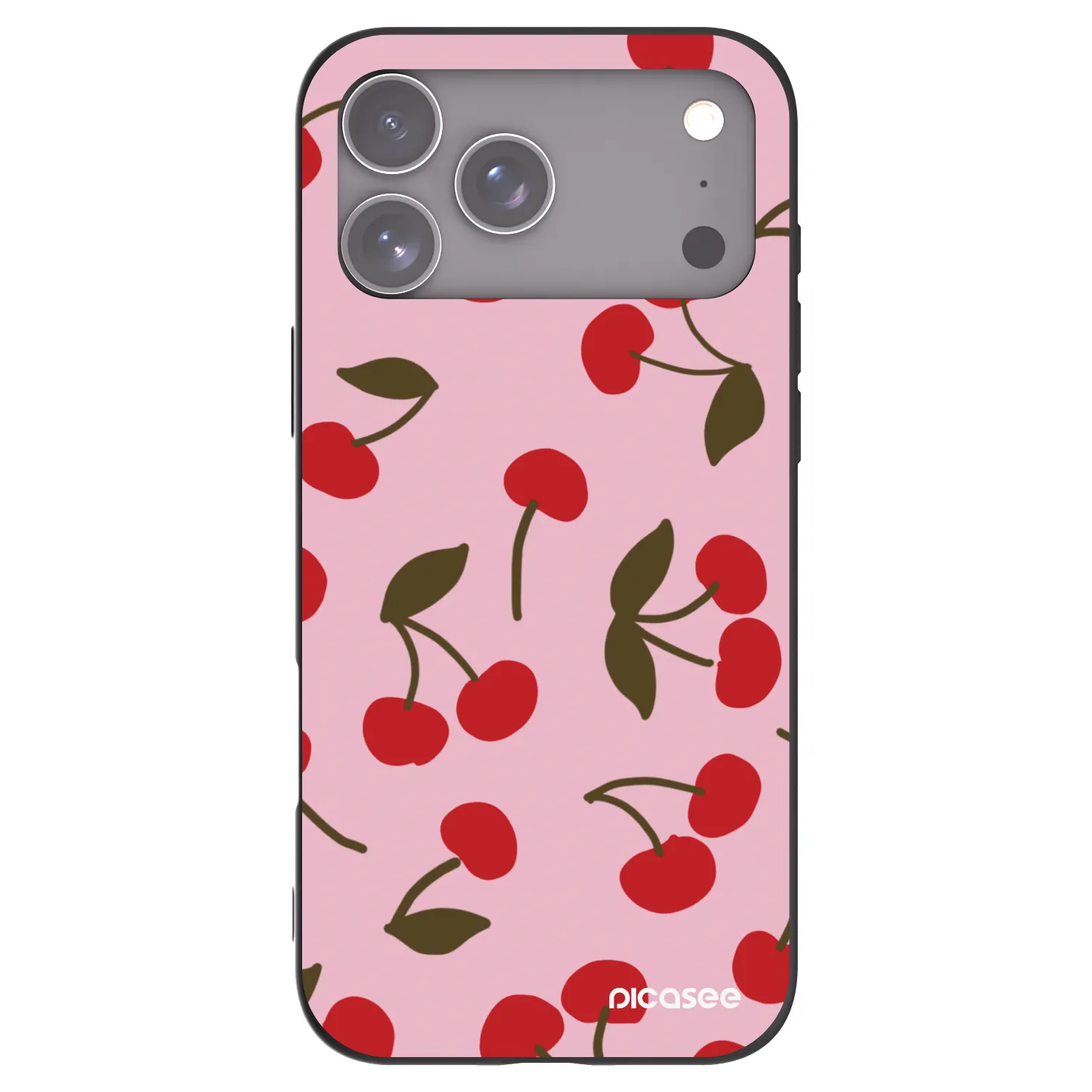 Picasee silikonový černý obal pro Apple iPhone 17 Pro Max - Cherry