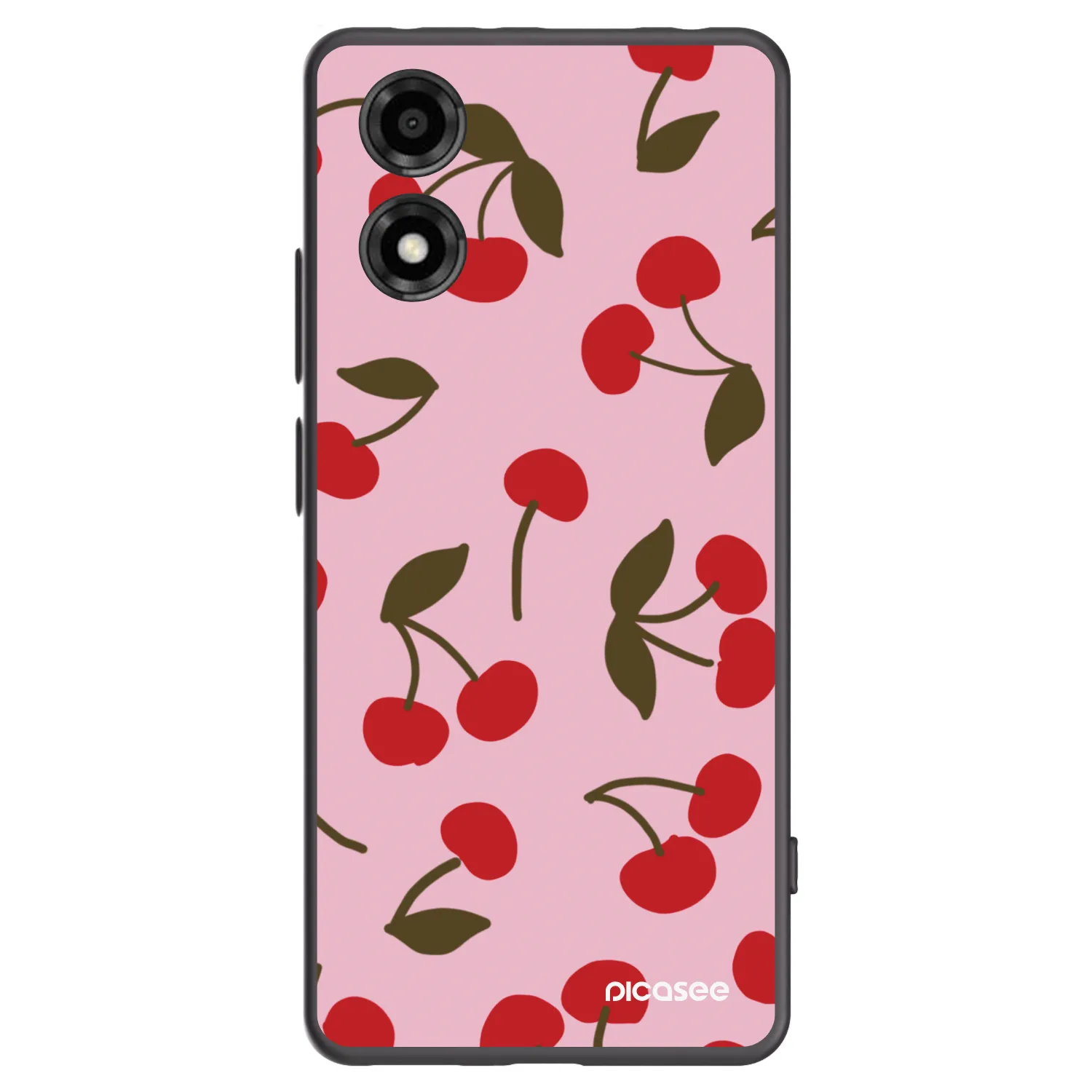 Picasee silikonový černý obal pro Motorola Moto E14 - Cherry
