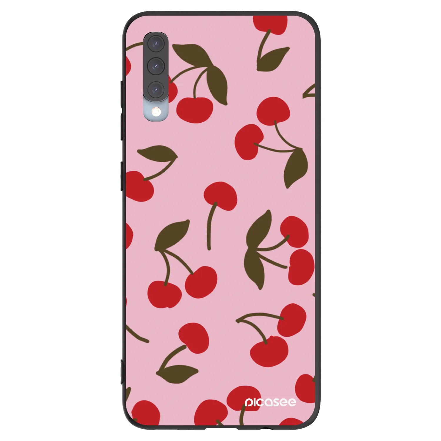 Picasee silikonový černý obal pro Samsung Galaxy A70 A705F - Cherry