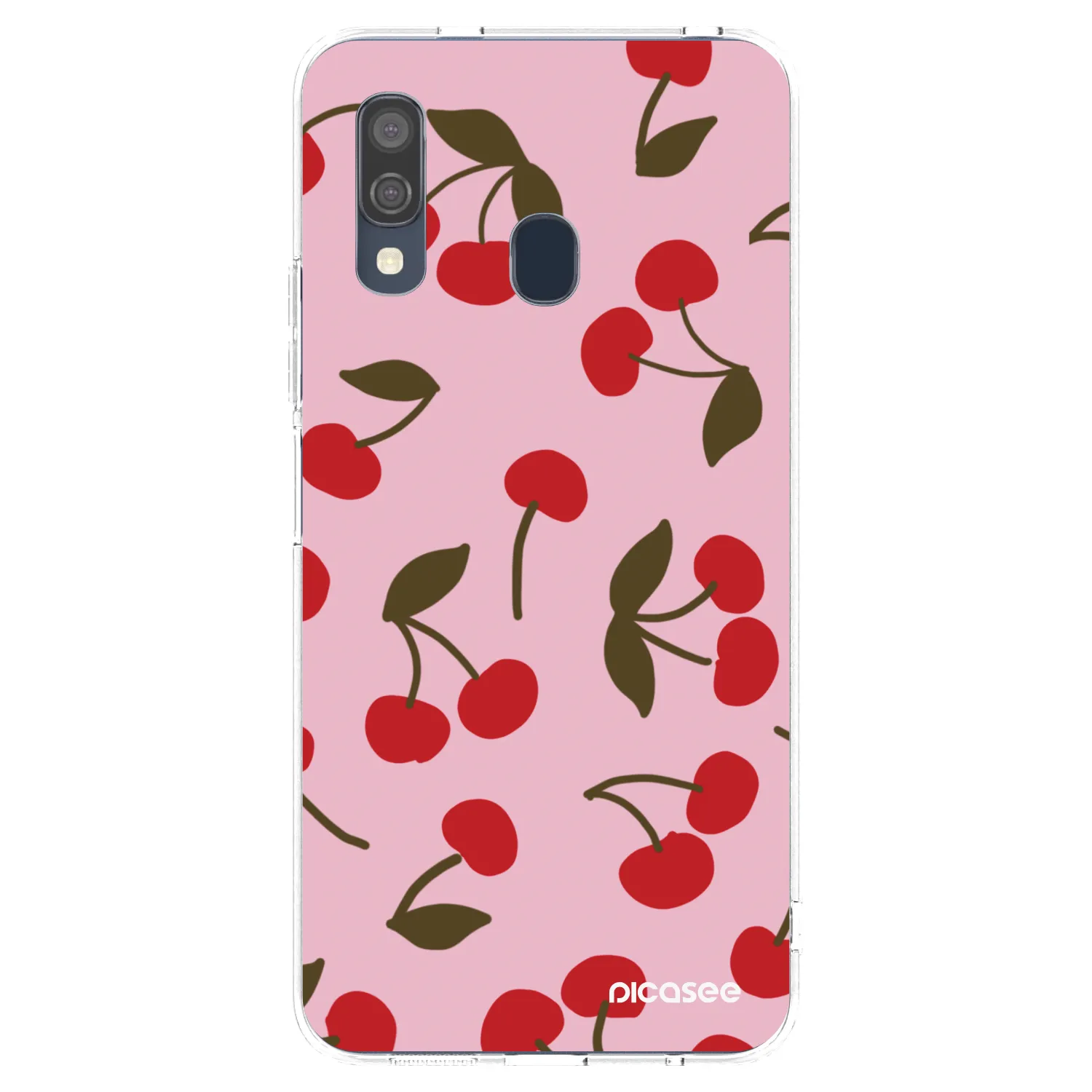 Picasee silikonový průhledný obal pro Samsung Galaxy A40 A405F - Cherry