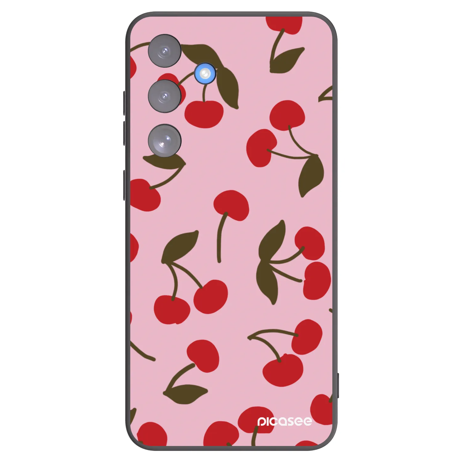 Picasee silikonový černý obal pro Samsung Galaxy S25 FE 5G - Cherry