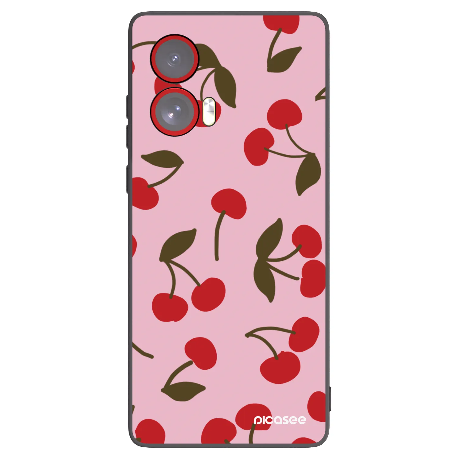 Picasee silikonový černý obal pro Motorola Edge 50 Fusion - Cherry