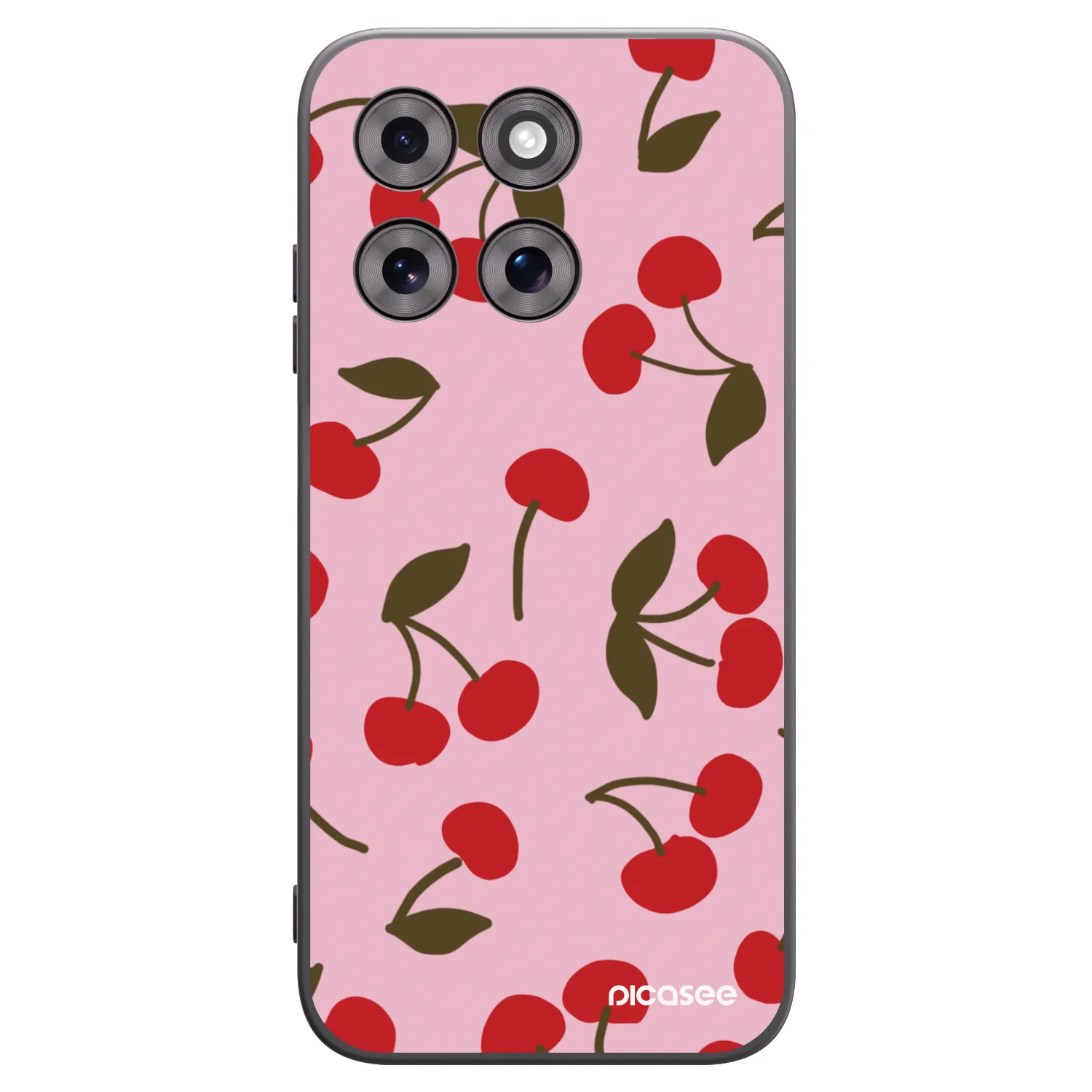 Picasee silikonový černý obal pro Motorola Moto G77 - Cherry