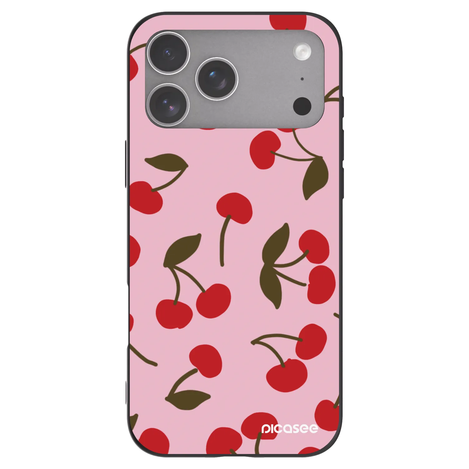 Picasee silikonový černý obal pro Apple iPhone 18 Pro Max - Cherry