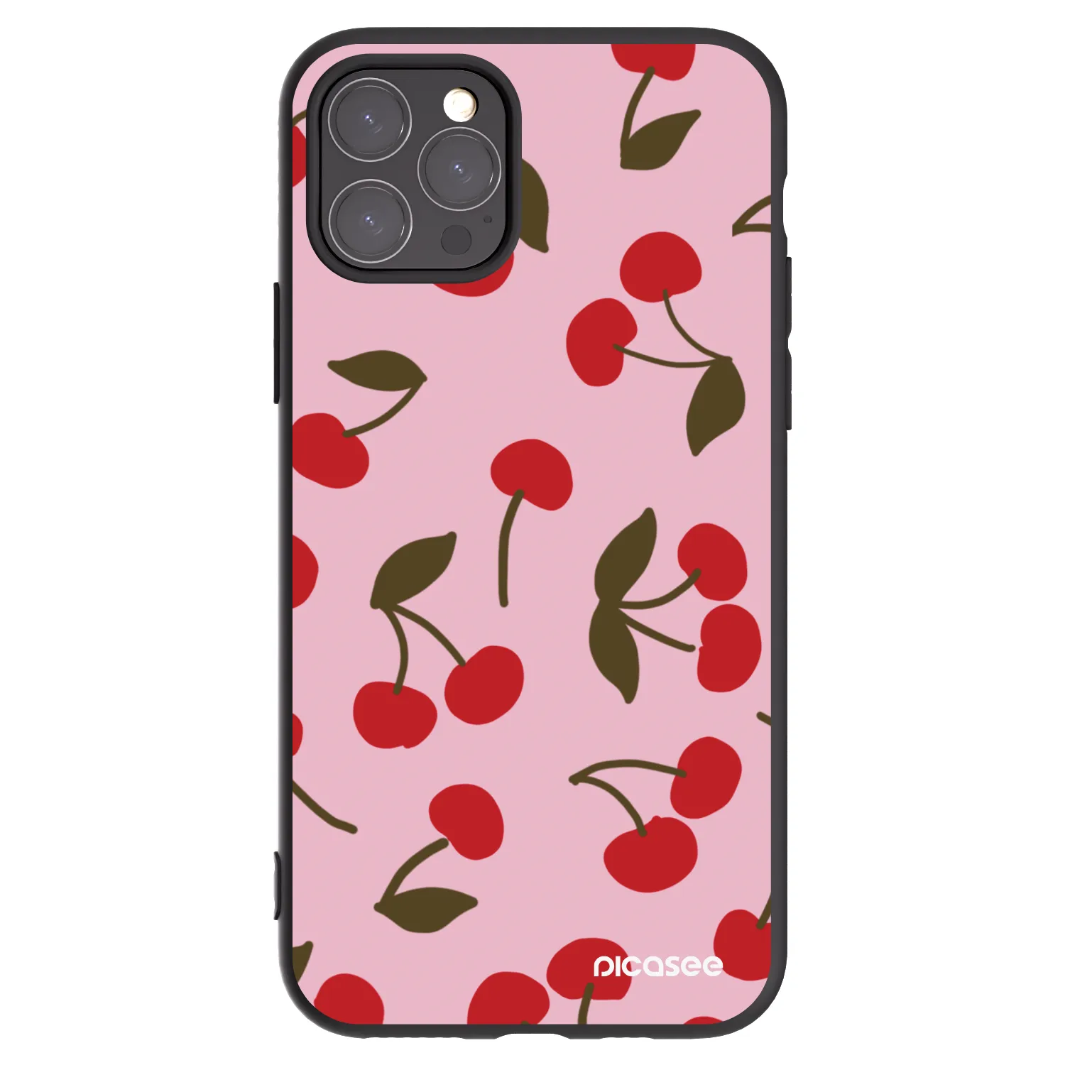 Picasee silikonový černý obal pro Apple iPhone 11 Pro - Cherry