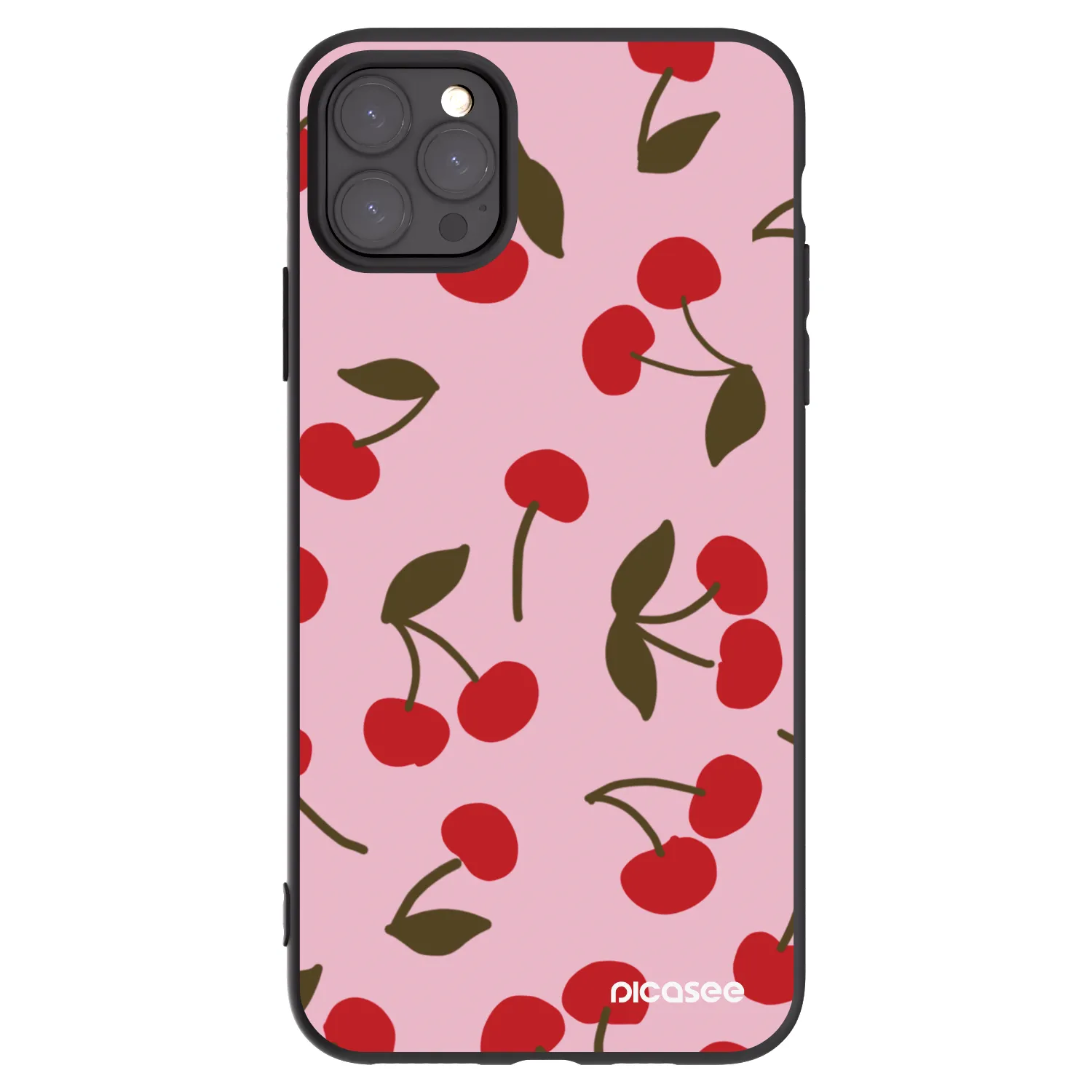 Picasee silikonový černý obal pro Apple iPhone 11 Pro Max - Cherry