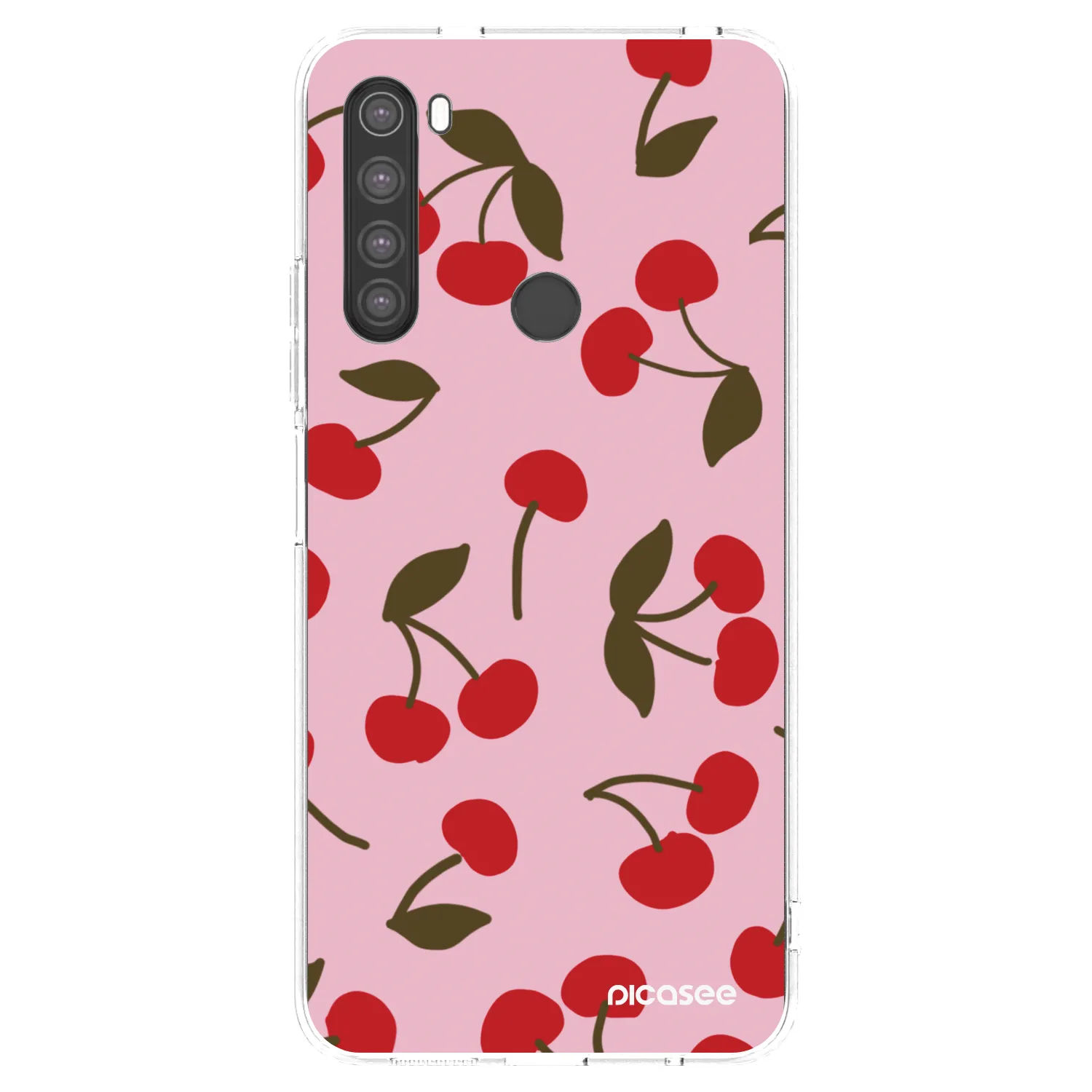 Picasee silikonový průhledný obal pro Xiaomi Redmi Note 8 - Cherry
