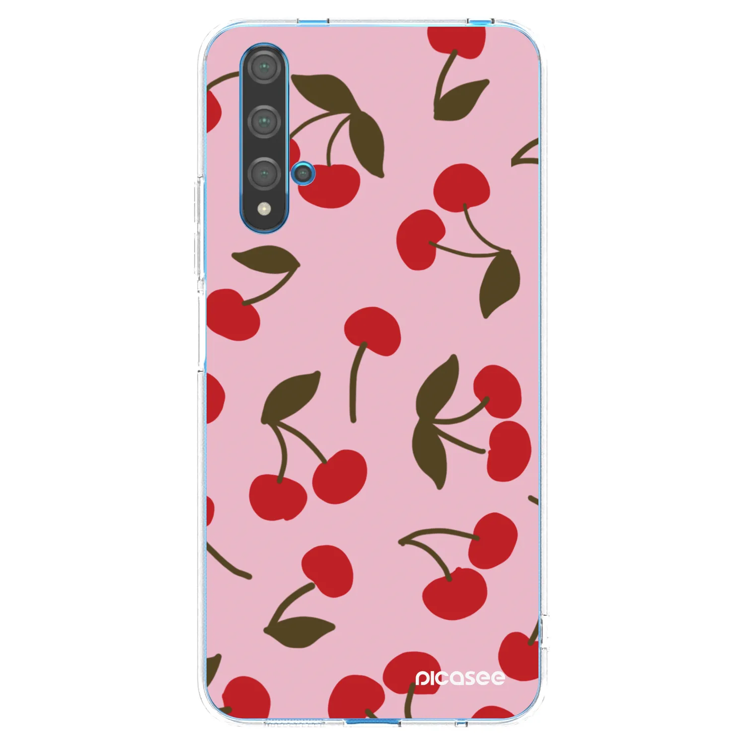 Picasee silikonový průhledný obal pro Huawei Nova 5T - Cherry