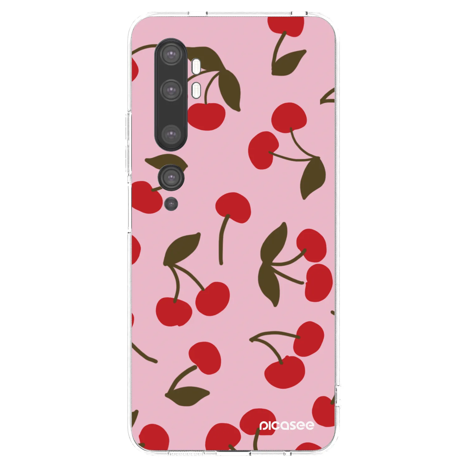Picasee silikonový průhledný obal pro Xiaomi Mi Note 10 (Pro) - Cherry