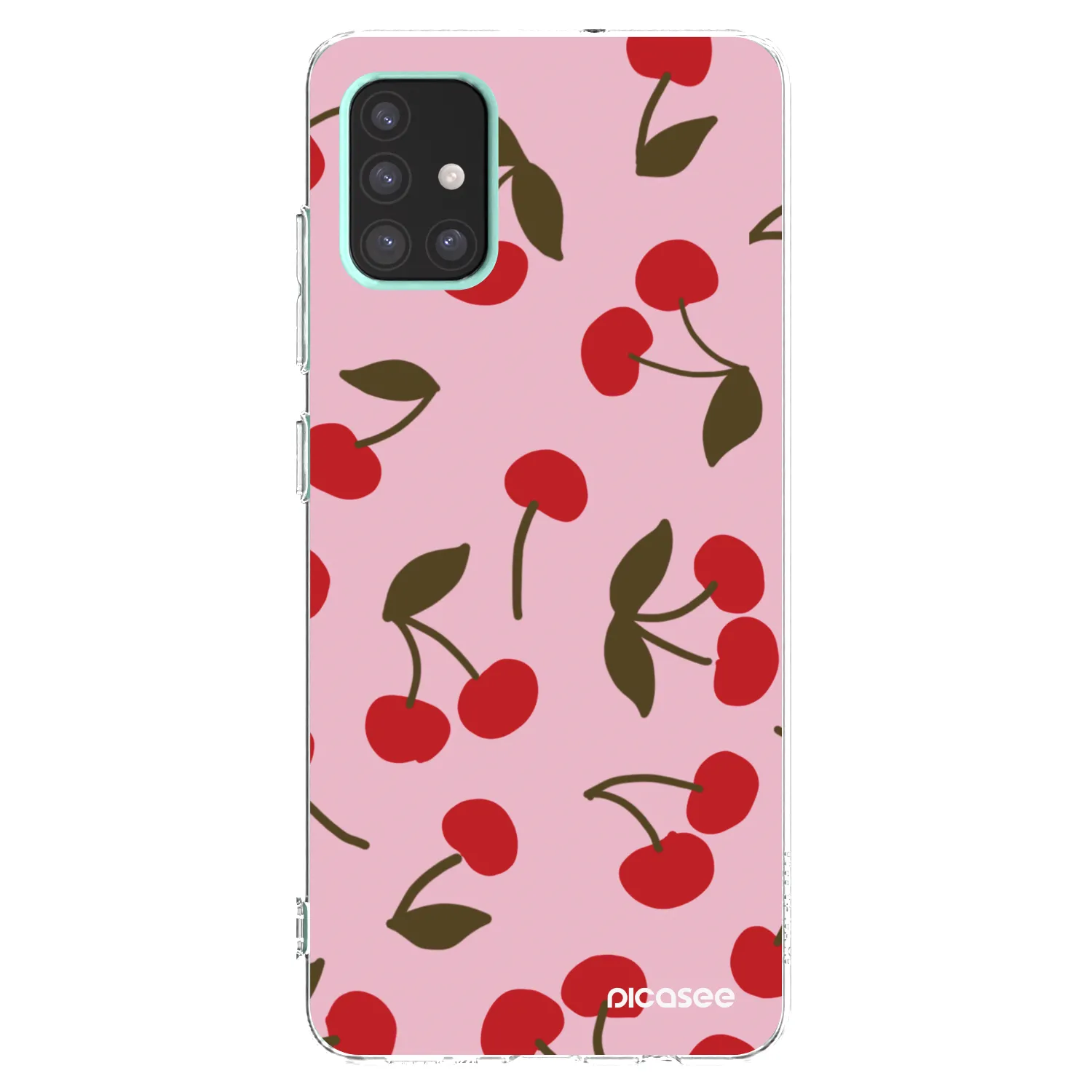 Picasee silikonový průhledný obal pro Samsung Galaxy A51 A515F - Cherry
