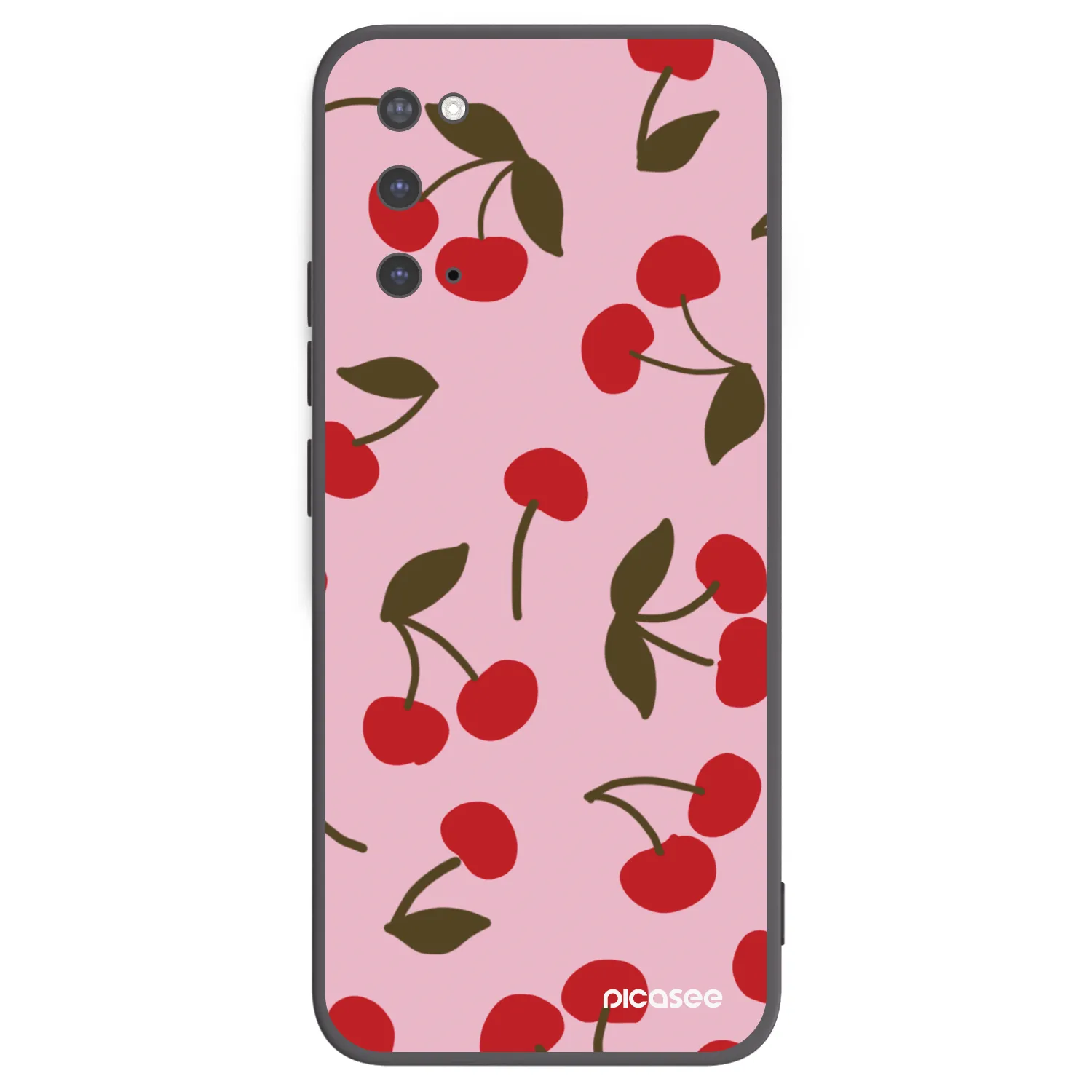 Picasee silikonový černý obal pro Samsung Galaxy S20 G980F - Cherry