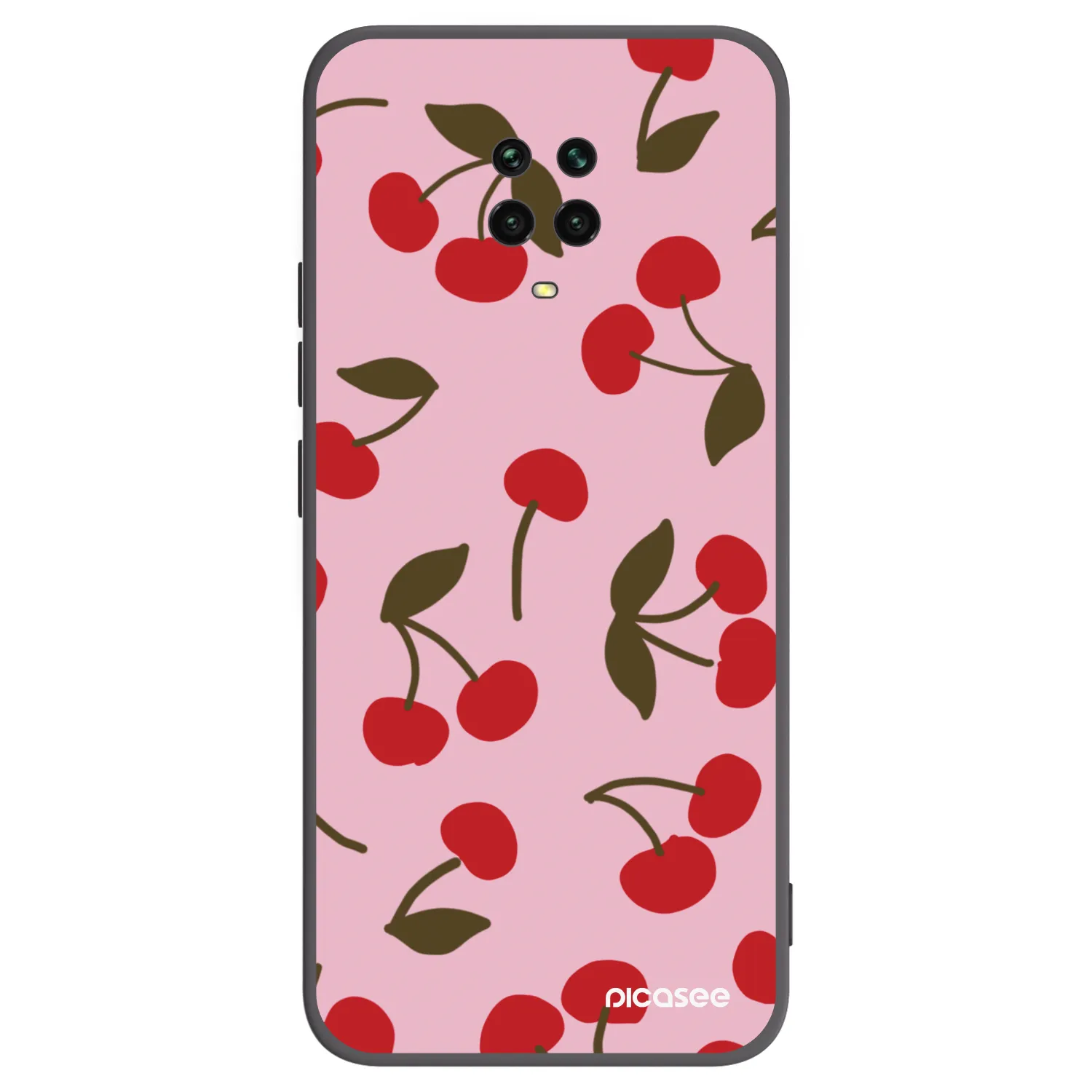 Picasee silikonový černý obal pro Xiaomi Redmi Note 9 Pro - Cherry