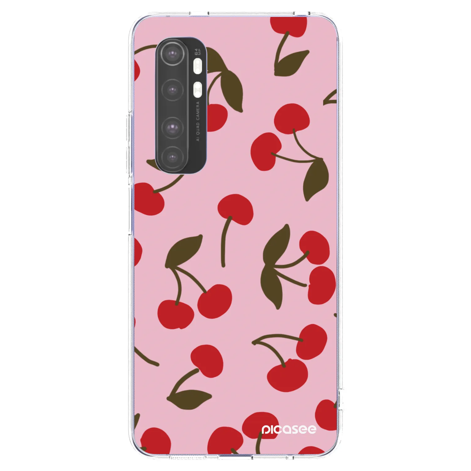 Picasee silikonový průhledný obal pro Xiaomi Mi Note 10 Lite - Cherry