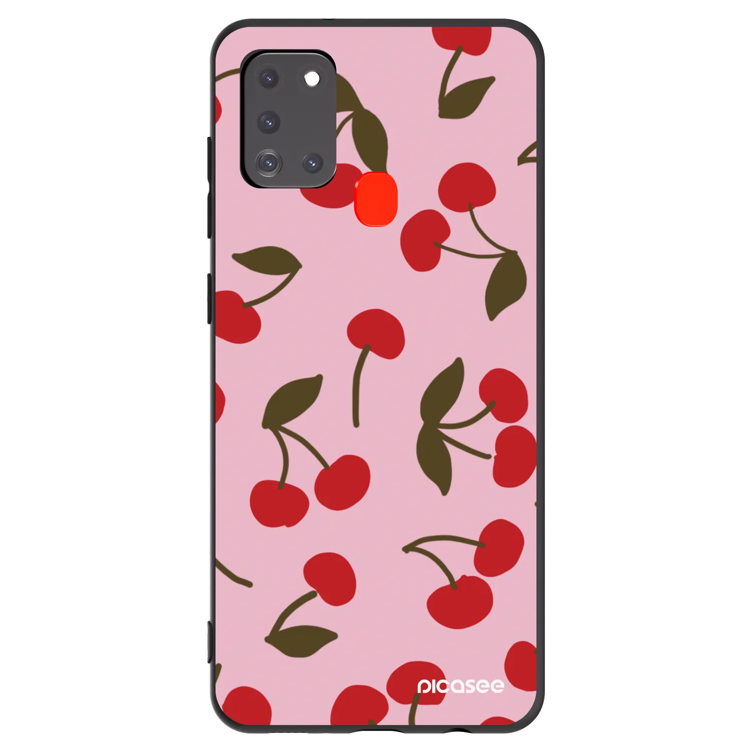 Picasee silikonový černý obal pro Samsung Galaxy A21s - Cherry