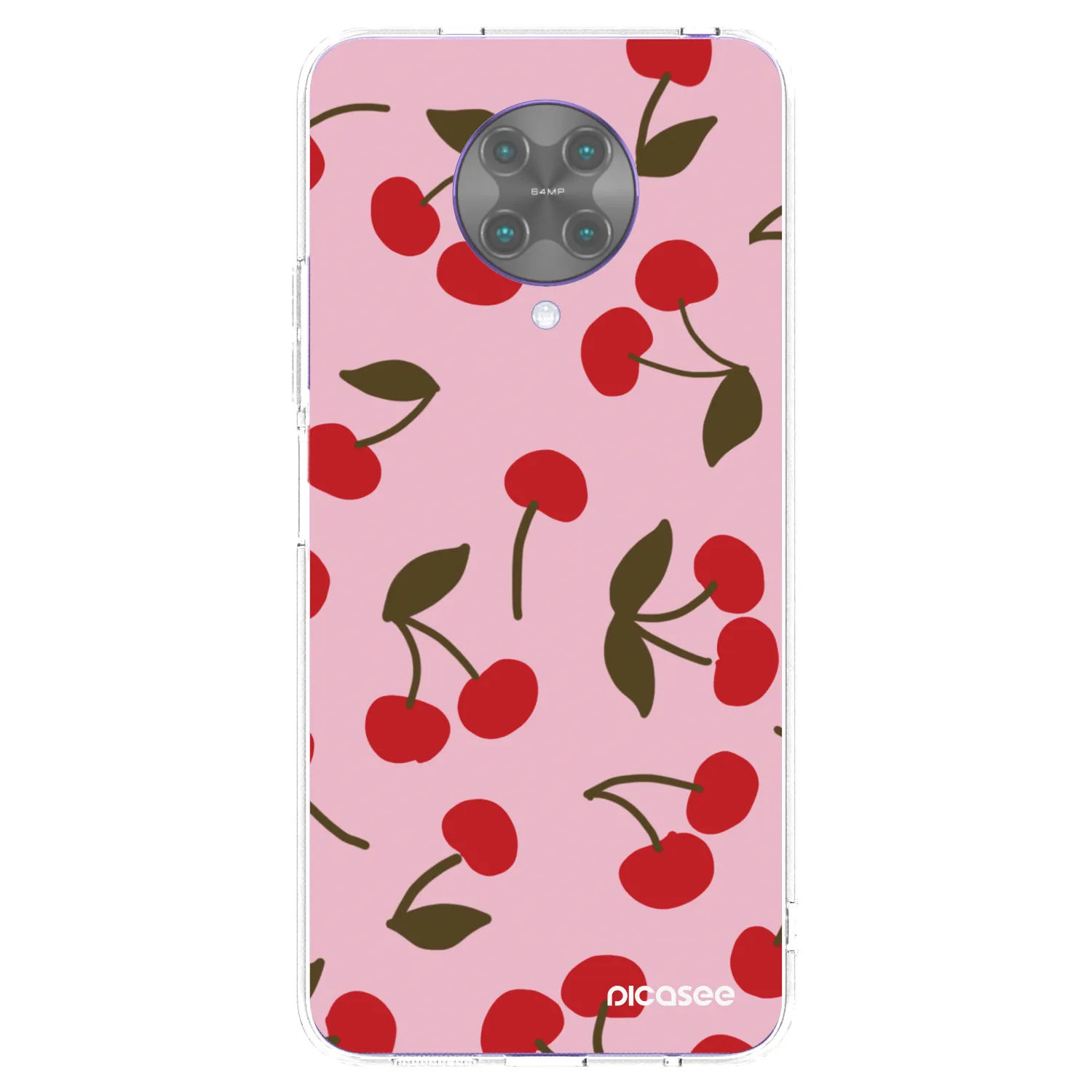Picasee silikonový průhledný obal pro Xiaomi Poco F2 Pro - Cherry