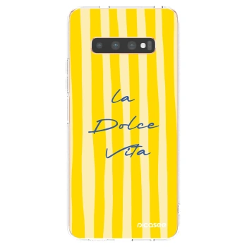 Picasee silikonový průhledný obal pro Samsung Galaxy S10 Plus G975 - Ladolcevita