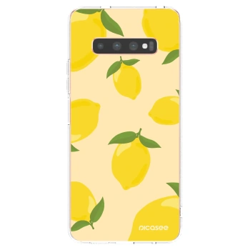 Picasee silikonový průhledný obal pro Samsung Galaxy S10 Plus G975 - Limoncella