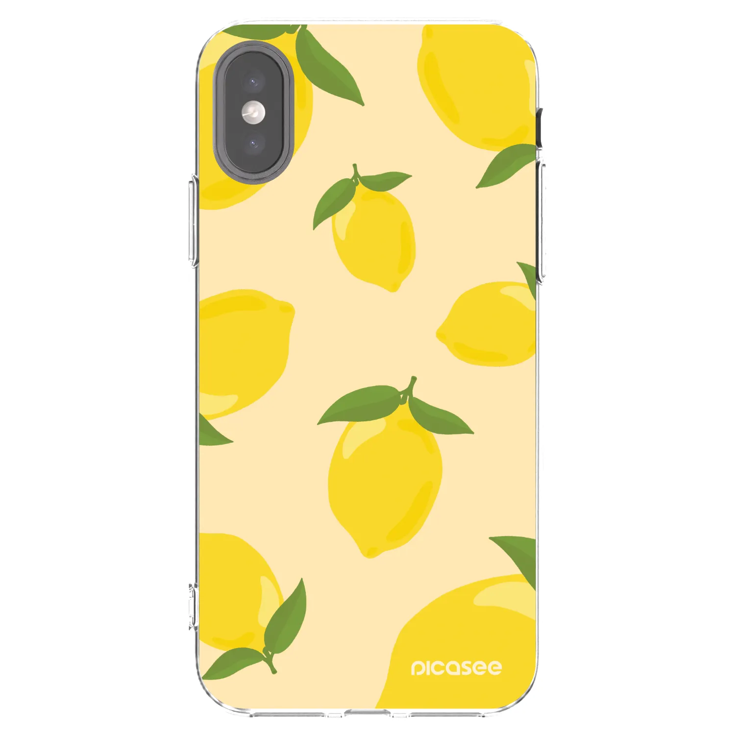 Picasee silikonový průhledný obal pro Apple iPhone X/XS - Limoncella