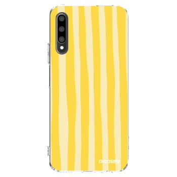 Picasee silikonový průhledný obal pro Honor 9X Pro - Lines lemon