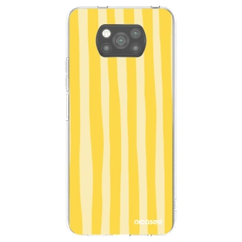 Picasee silikonový černý obal pro Xiaomi Poco X3 - Lines lemon