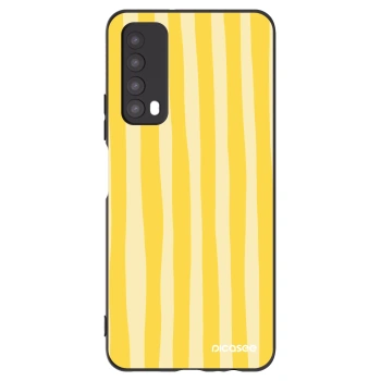 Picasee silikonový černý obal pro Huawei P Smart 2021 - Lines lemon
