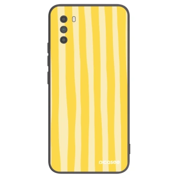 Picasee silikonový černý obal pro Xiaomi Poco M3 - Lines lemon