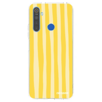 Picasee silikonový průhledný obal pro Realme 5 - Lines lemon