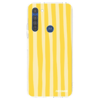 Obal pro Motorola Moto G8 - Lines lemon