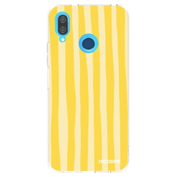 Picasee silikonový průhledný obal pro Huawei P20 Lite - Lines lemon