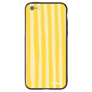 Obal pro Apple iPhone 5/5S/SE - Lines lemon