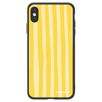 Picasee ULTIMATE CASE pro Apple iPhone XS Max - Lines lemon