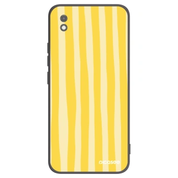 Picasee silikonový černý obal pro Xiaomi Redmi 9AT - Lines lemon